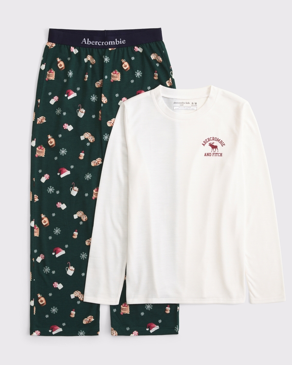 pant pajama set, Green Pattern view 1
