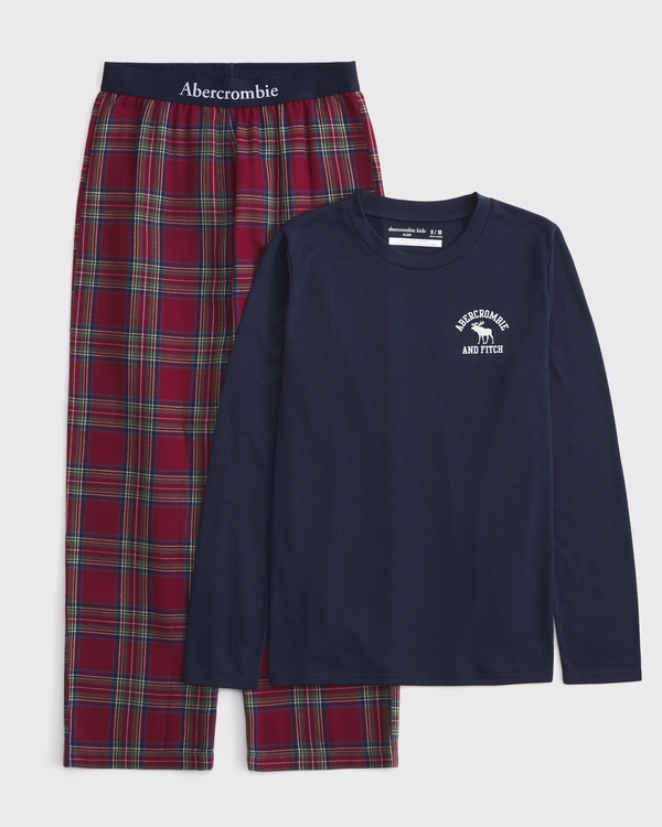 pant pajama set, Red Plaid view 1