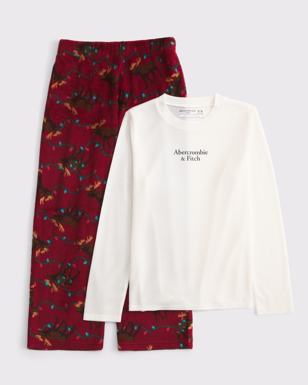 pant pajama set, Red Pattern view 1
