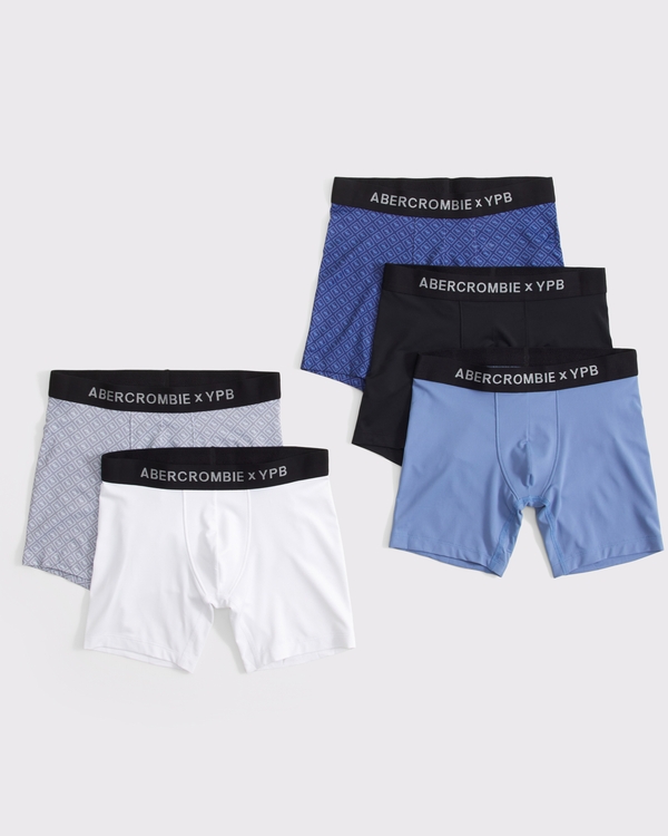 5-pack longer length ypb boxer briefs, Blue Multipack view 1