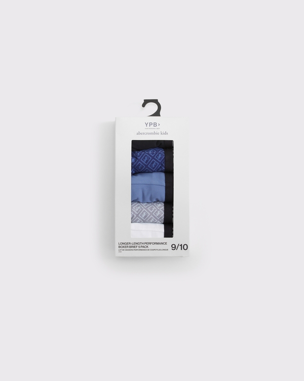 5-pack longer length ypb boxer briefs, Blue Multipack view 2
