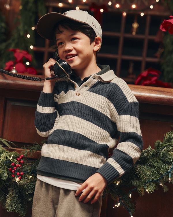 rib sweater polo