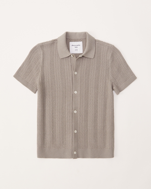 button-through sweater polo