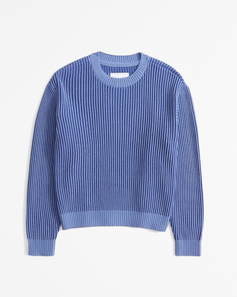 plated stitch crew sweater