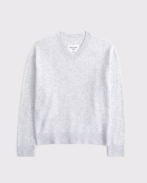 v-neck sweater, Light Gray