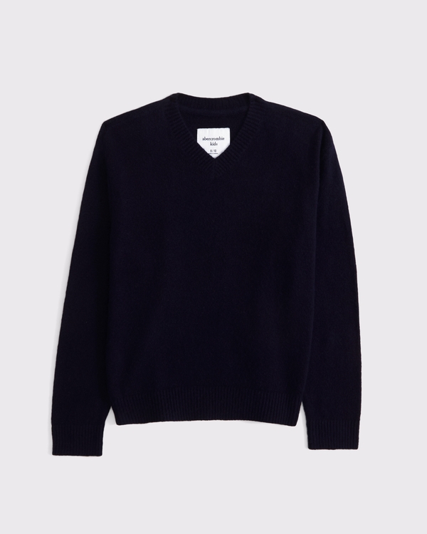 v-neck sweater, Navy view 1
