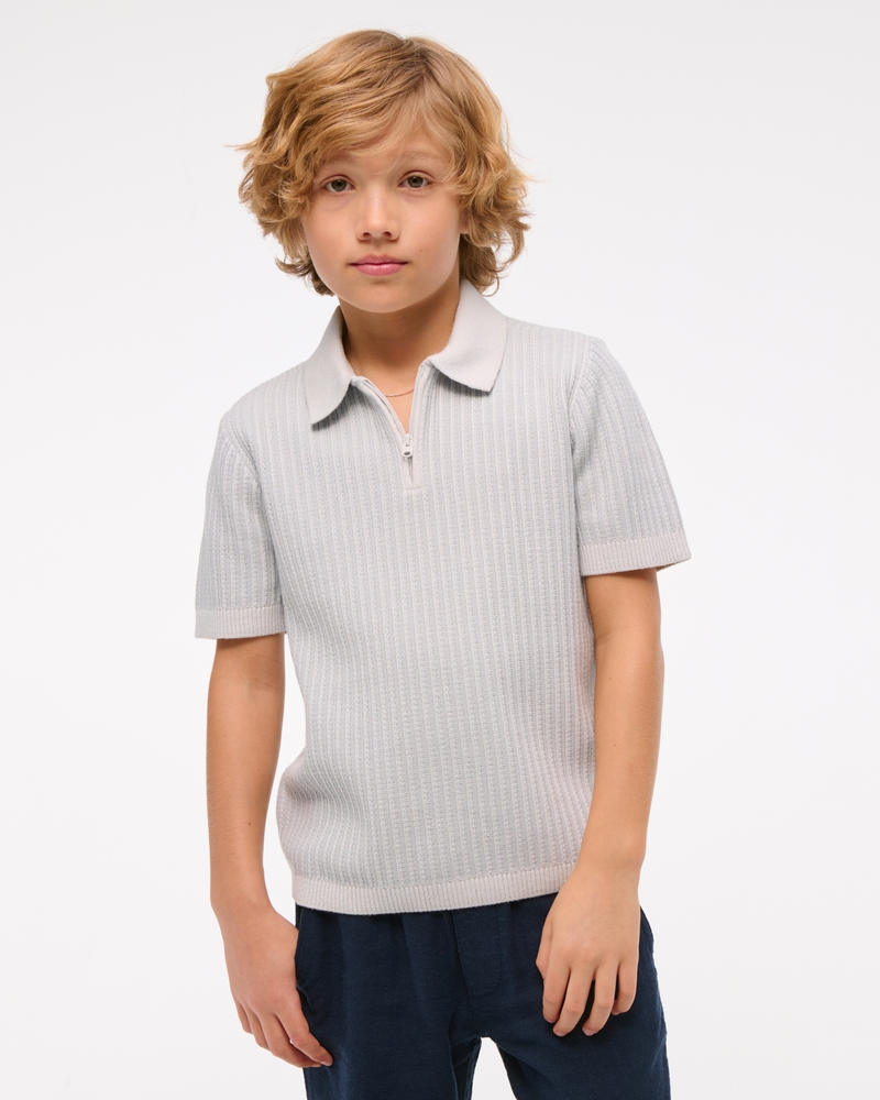 sweater polo quarter-zip