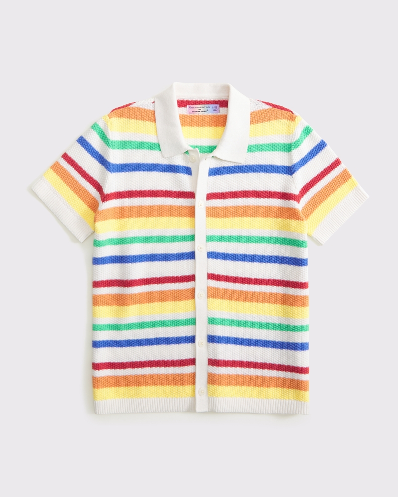button-through sweater polo