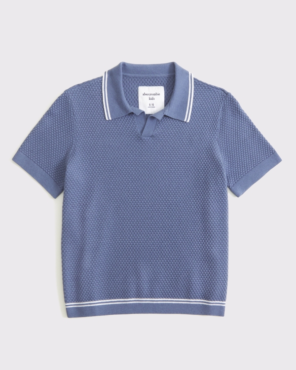 johnny collar sweater polo, Cool Slate view 1