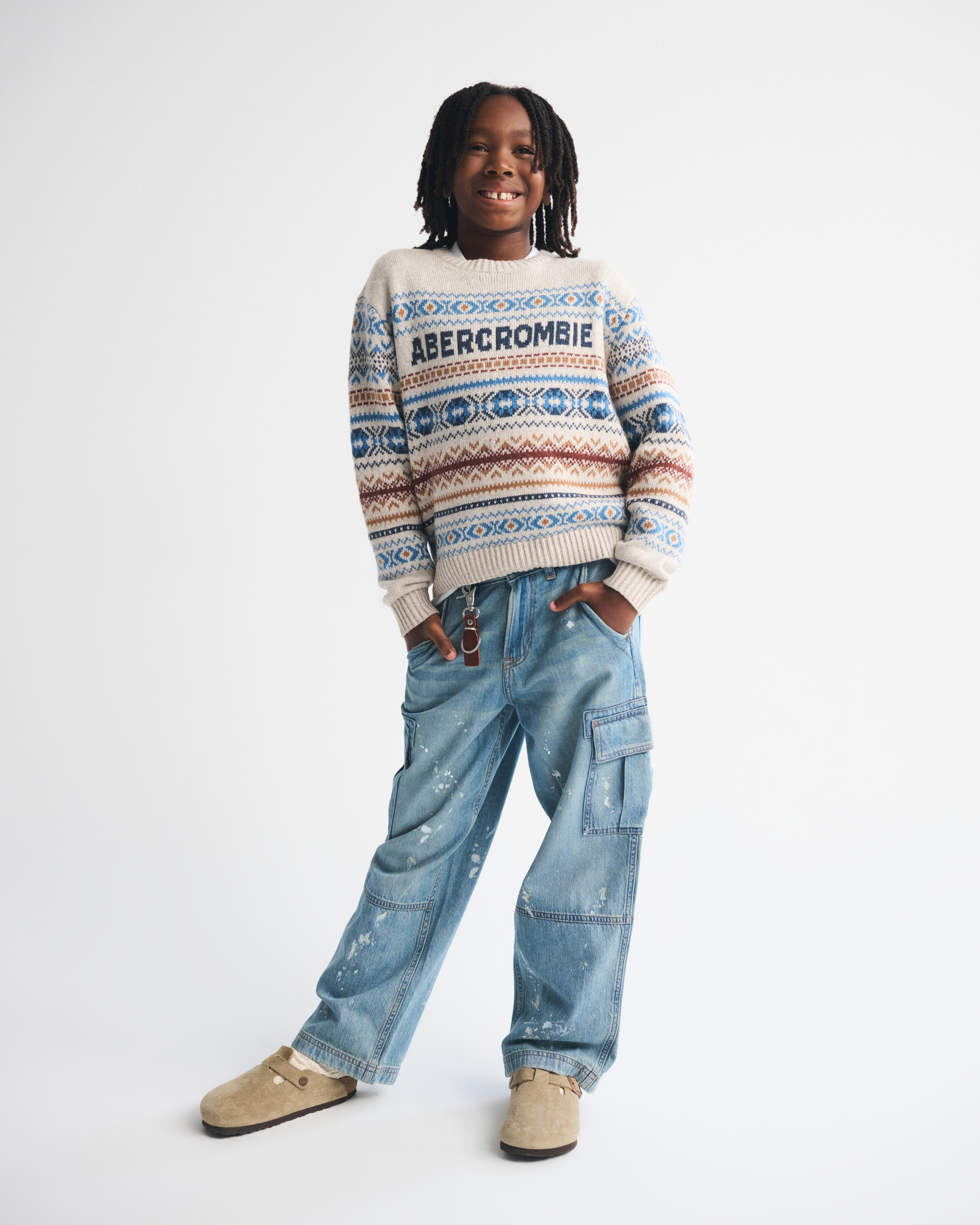 Abercrombie & Fitch Kids' Logo Crew Sweater