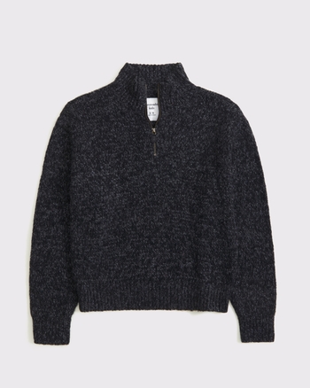 half-zip mockneck sweater