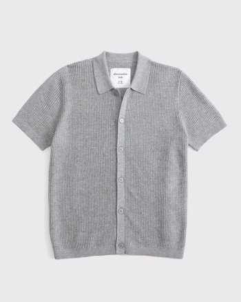 button-through sweater polo