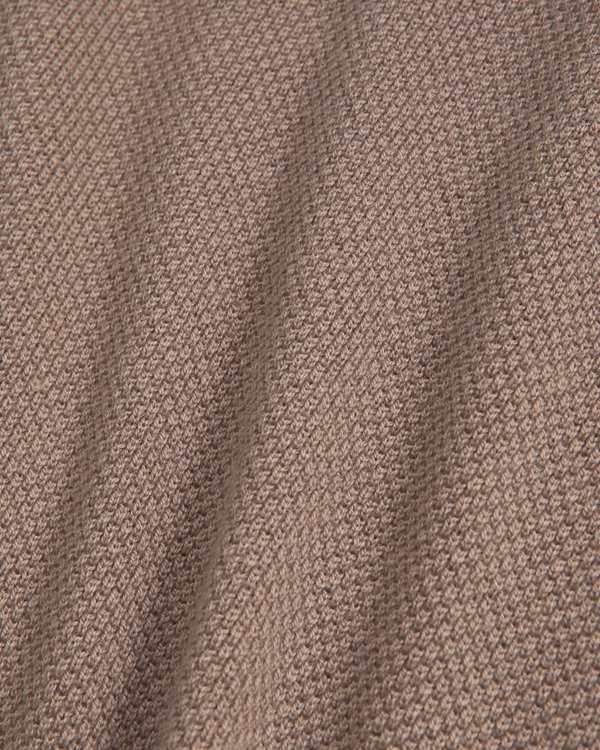 3-button sweater polo, Brown view 2