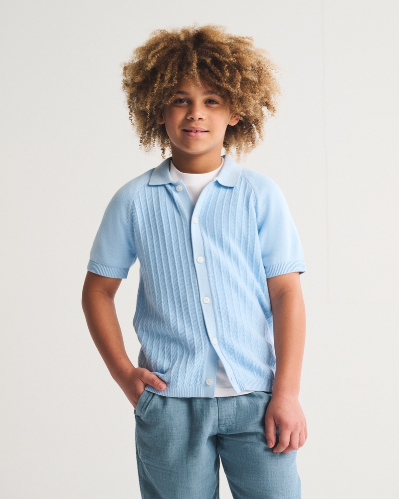 button-through sweater polo