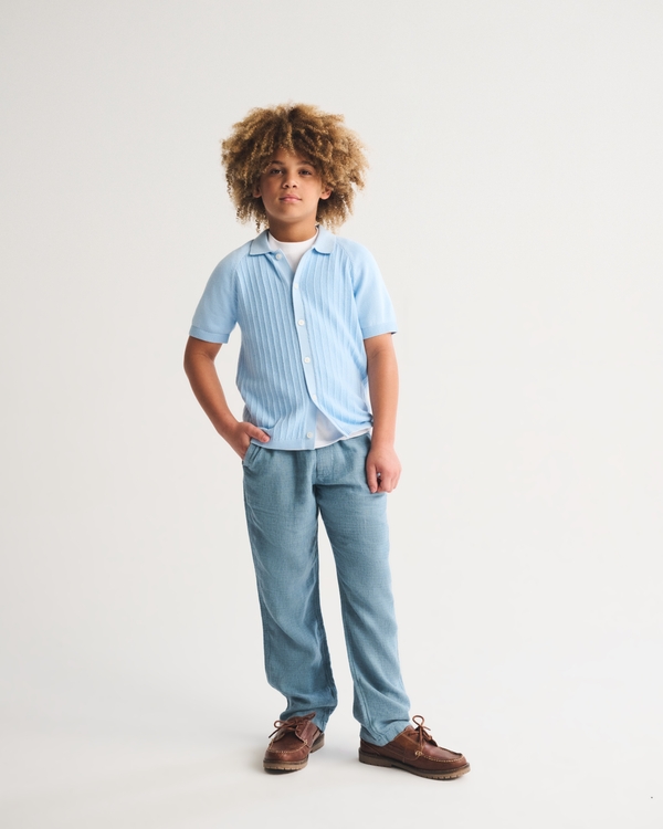 button-through sweater polo