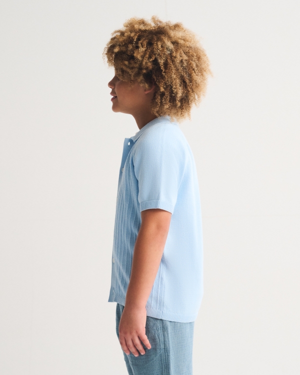 button-through sweater polo