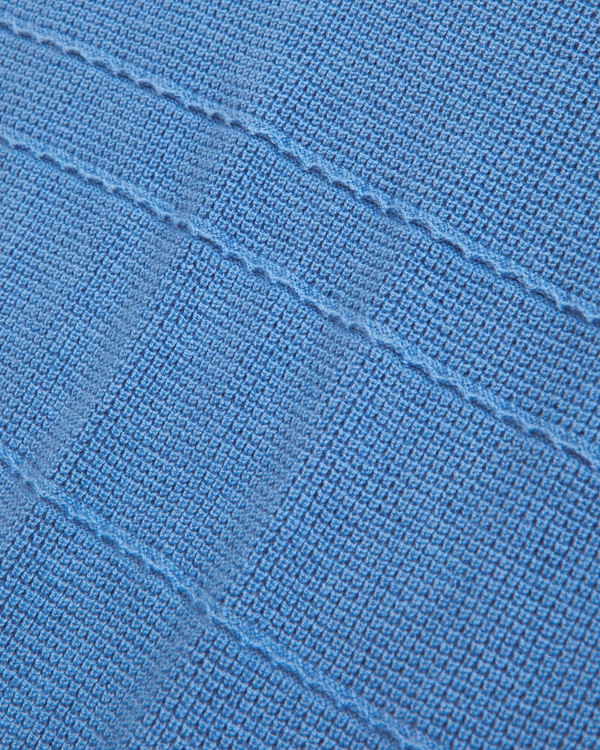 johnny collar sweater polo, Blue view 2