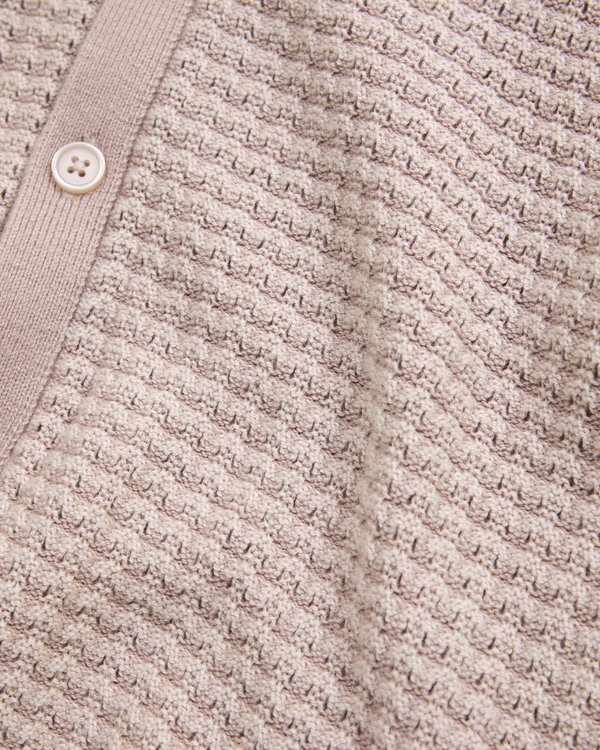 button-through sweater polo, Light Brown view 2