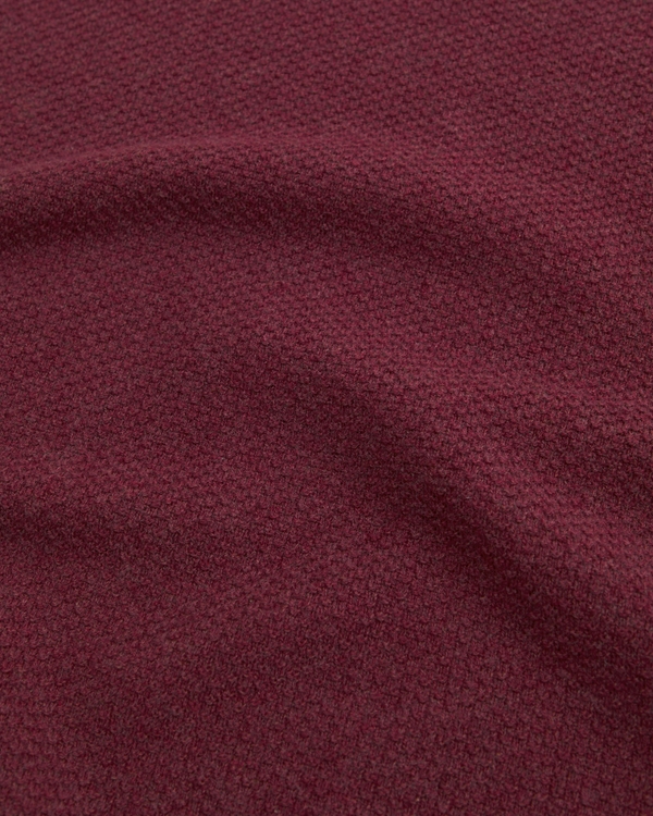 icon 3-button sweater polo, Burgundy view 2