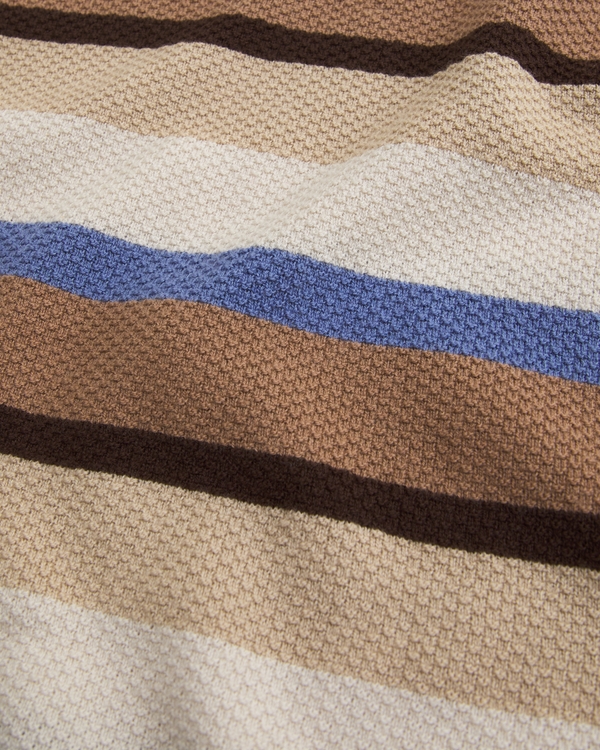 3-button sweater polo, Light Brown Pattern view 2