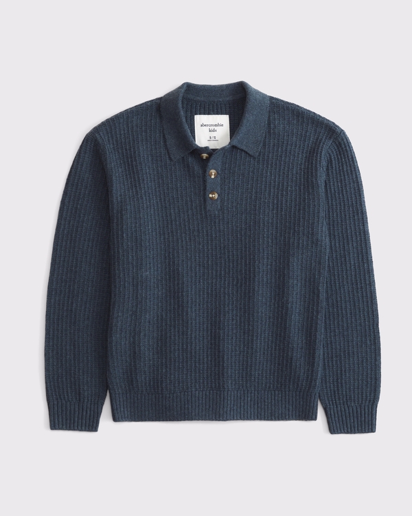 3-button sweater polo