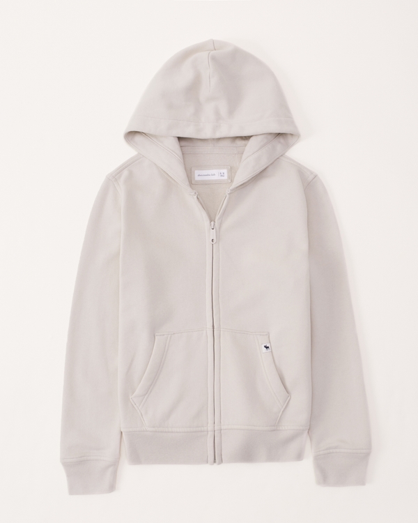 white zip sweatshirt