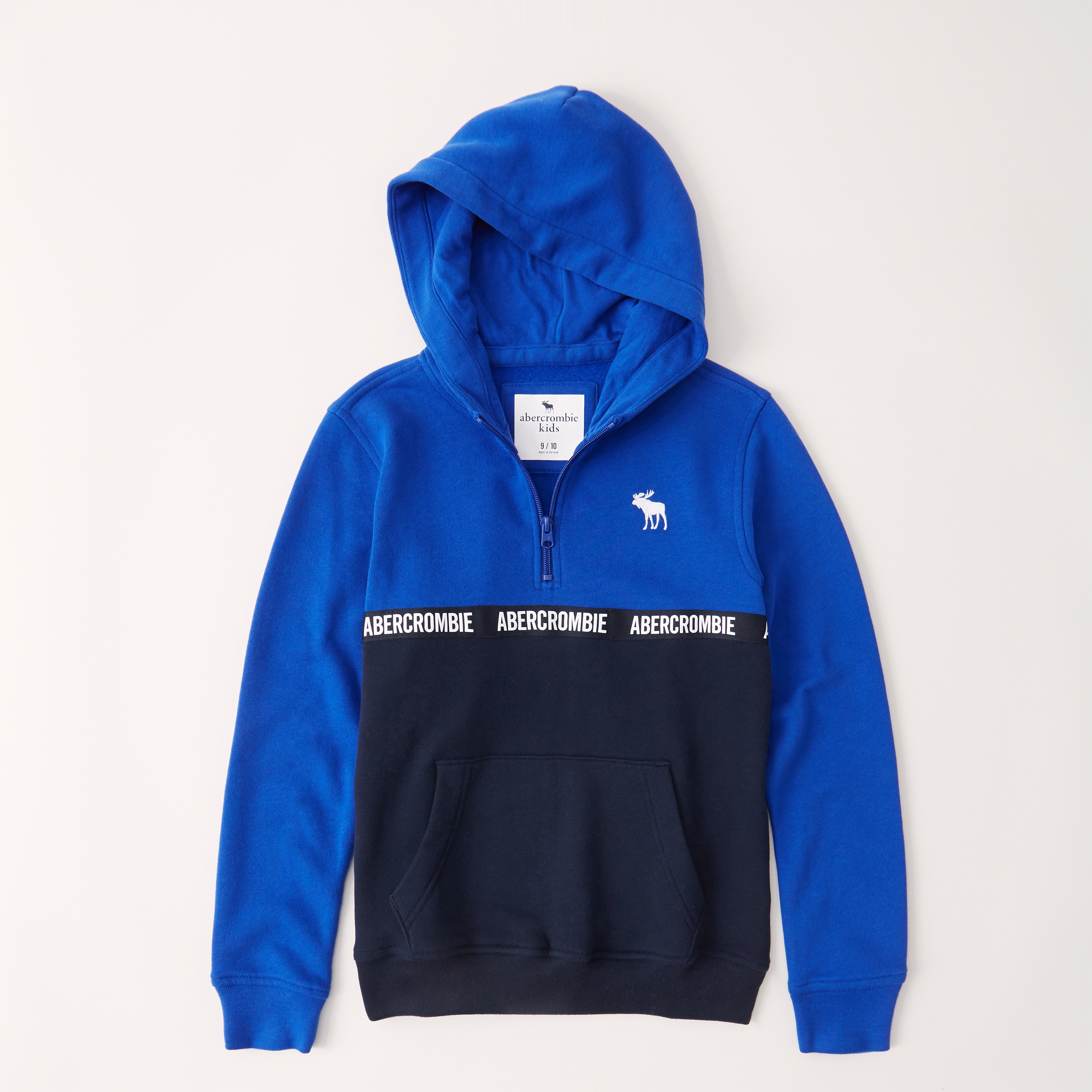 abercrombie logo tape hoodie