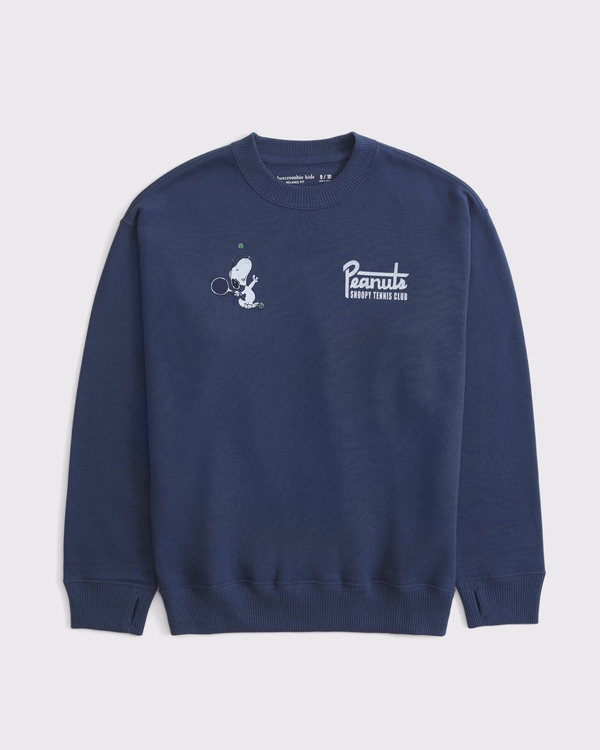 peanuts relaxed graphic crew sweatshirt, Nautical Blue view 2