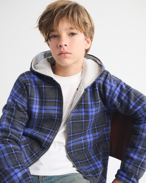 reversible logo full-zip hoodie