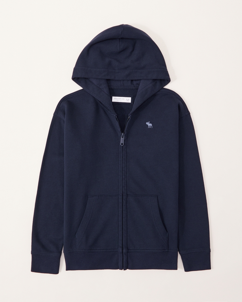 Hollister Icon Logo Full Zip Hoodie in Blue for Men