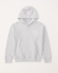 print logo popover hoodie