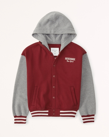 boys logo hooded bomber jacket boys clearance