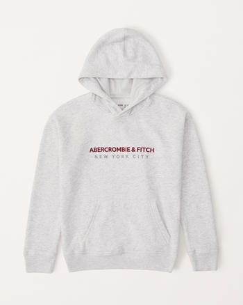boys embroidered logo popover hoodie boys clearance