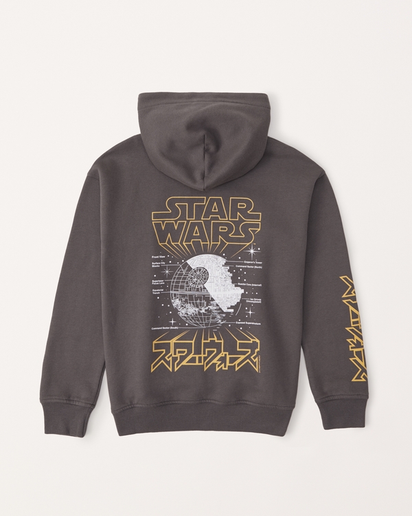 star wars graphic popover hoodie, Dark Grey