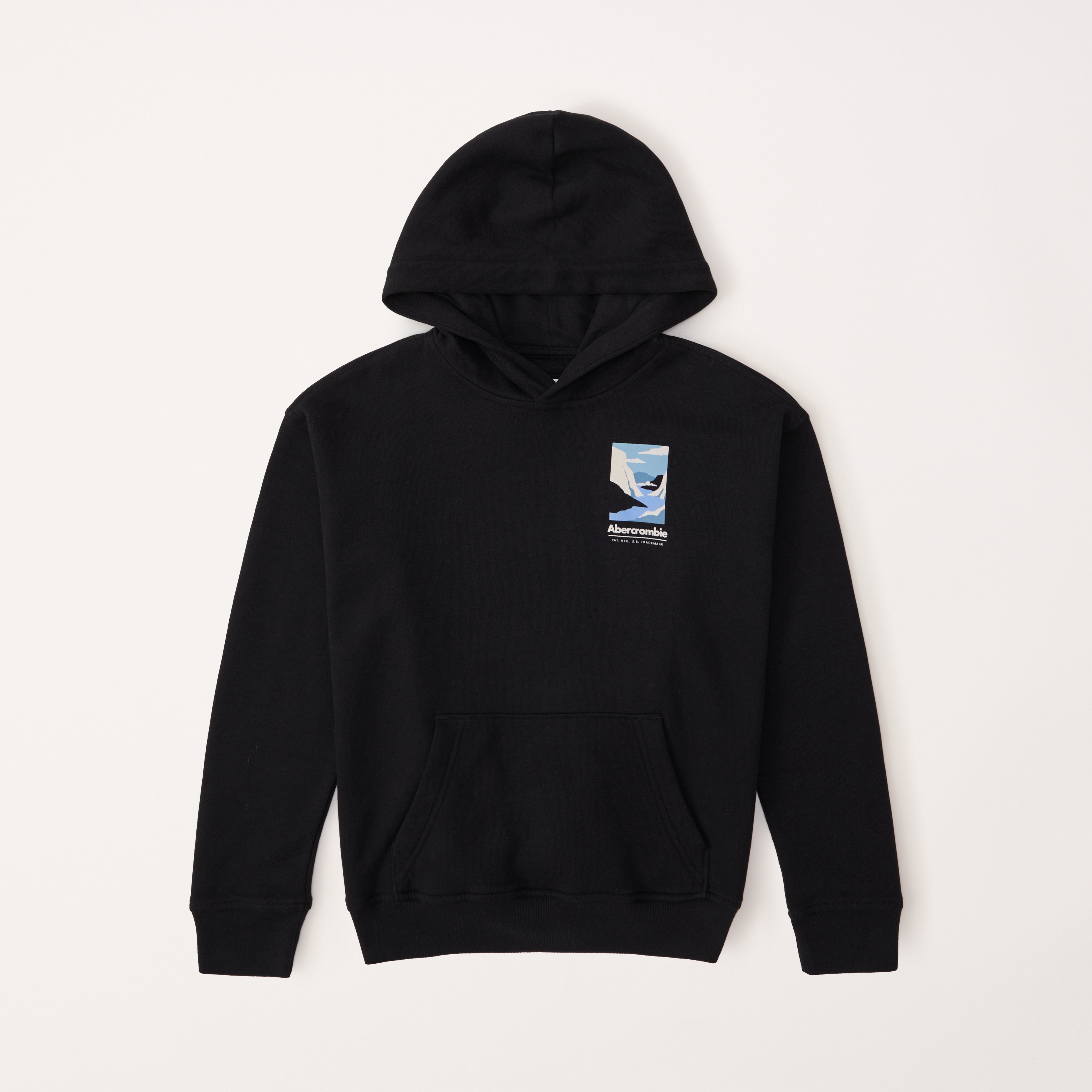 Hoodie with clearance graphic on back