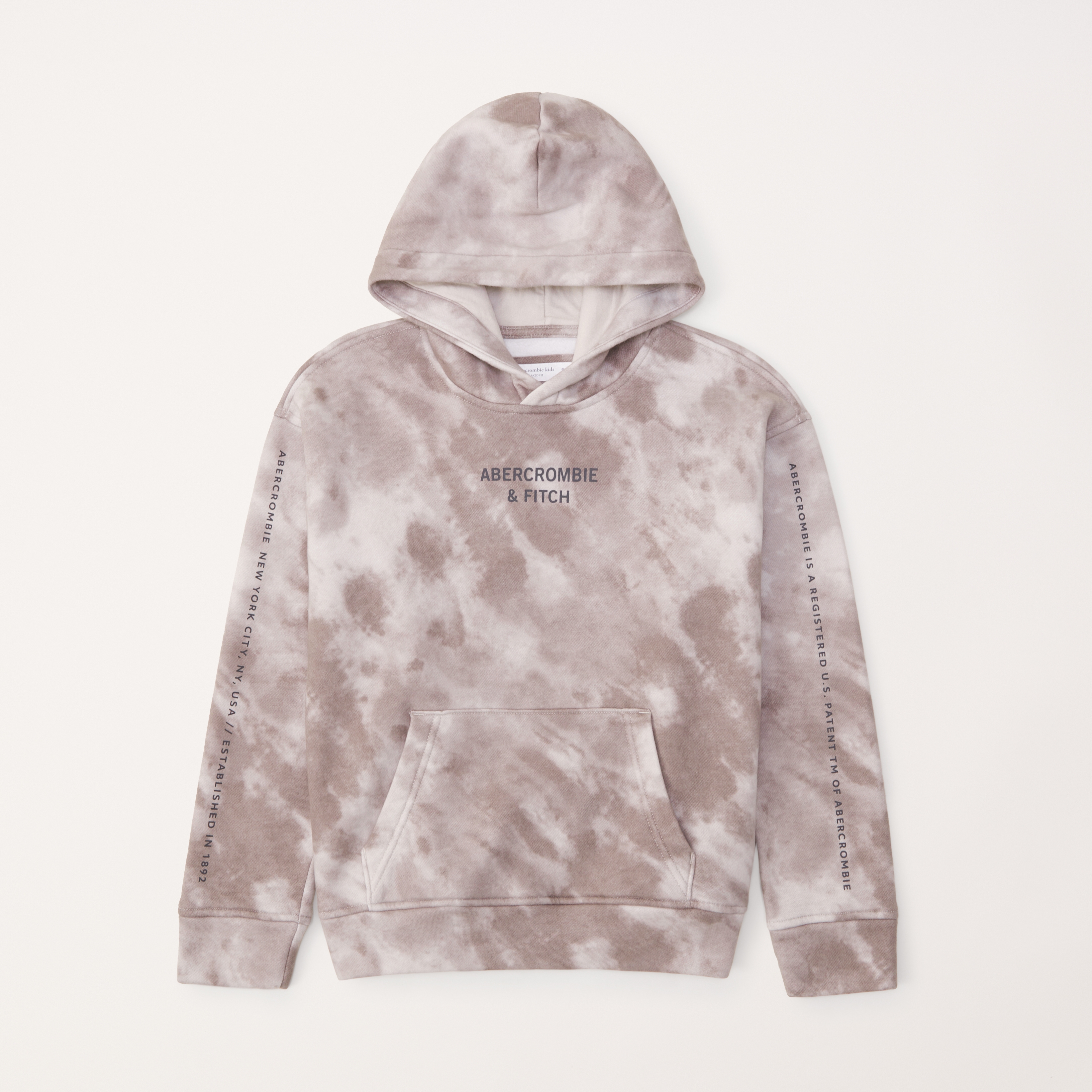 boys tie dye print logo popover hoodie boys tops Abercrombie