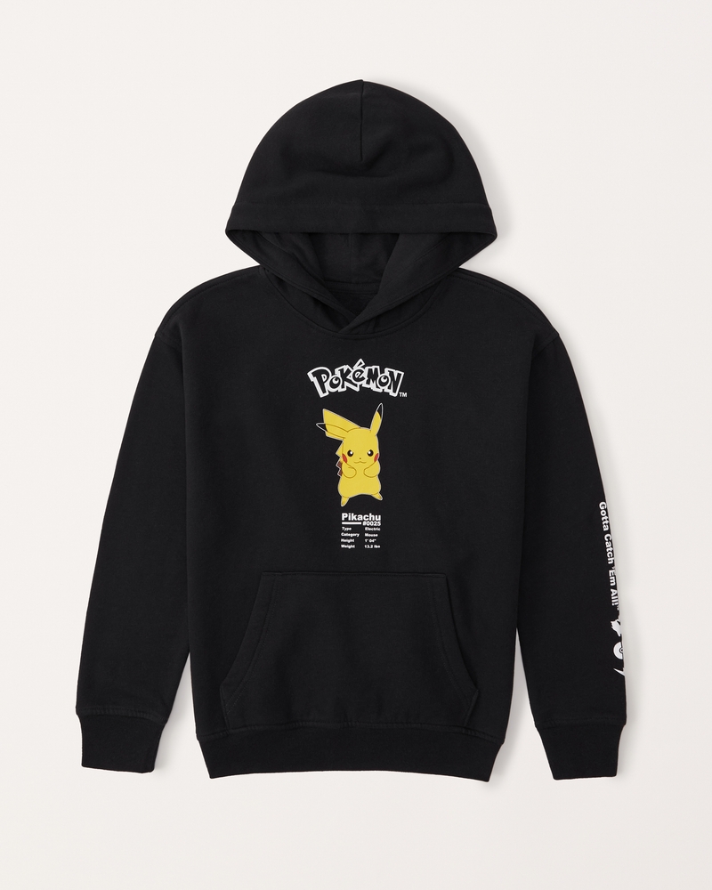 boys pikachu graphic popover hoodie, boys tops