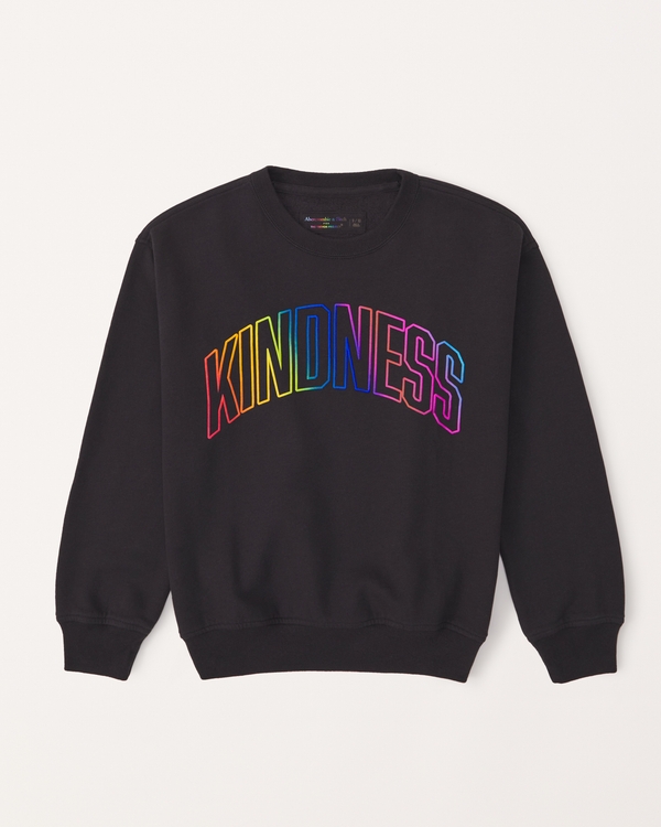 pride kids graphic crew sweatshirt, Dark Grey