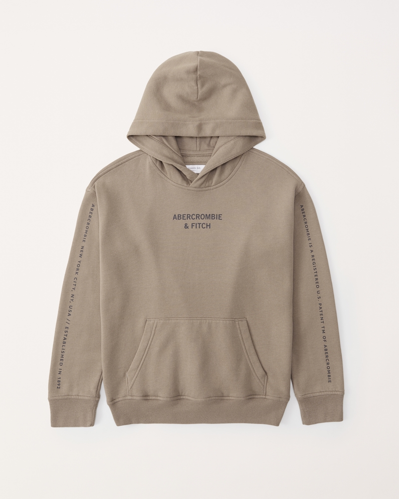 Sudadera cerrada con capucha y estampa de logo