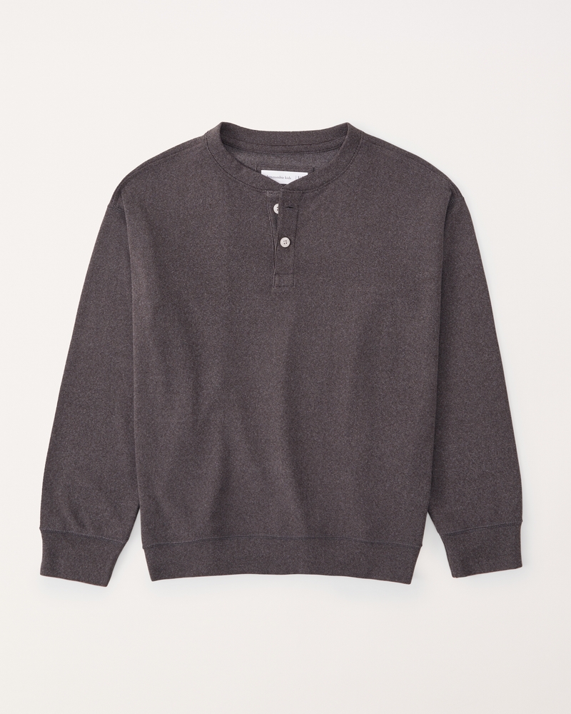 Henley best sale neck sweatshirt