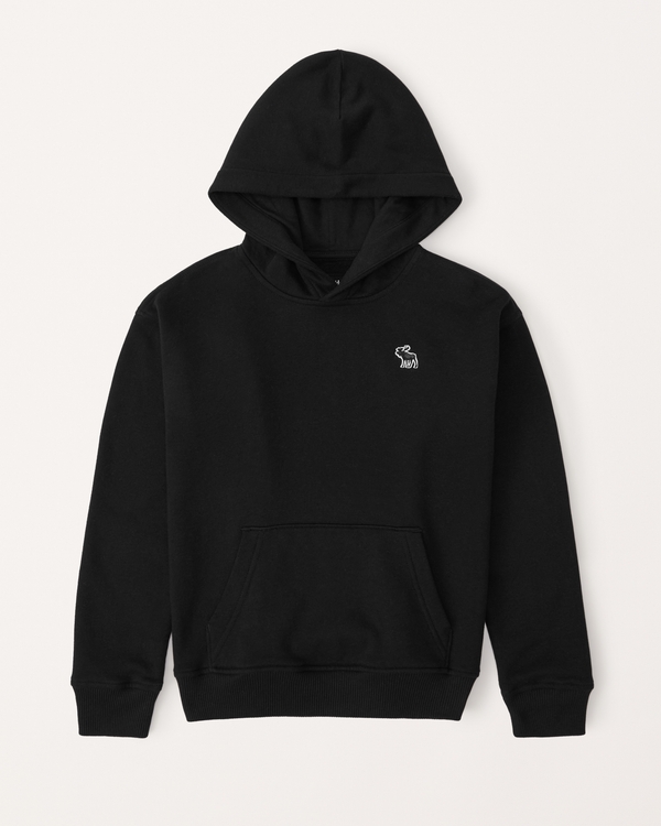 essential icon hoodie, Black