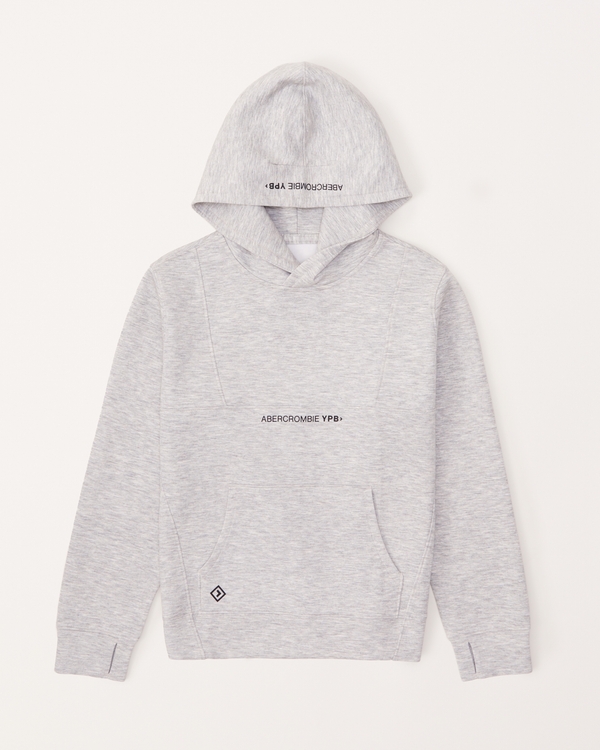 ypb neoknit active logo popover hoodie, Grey