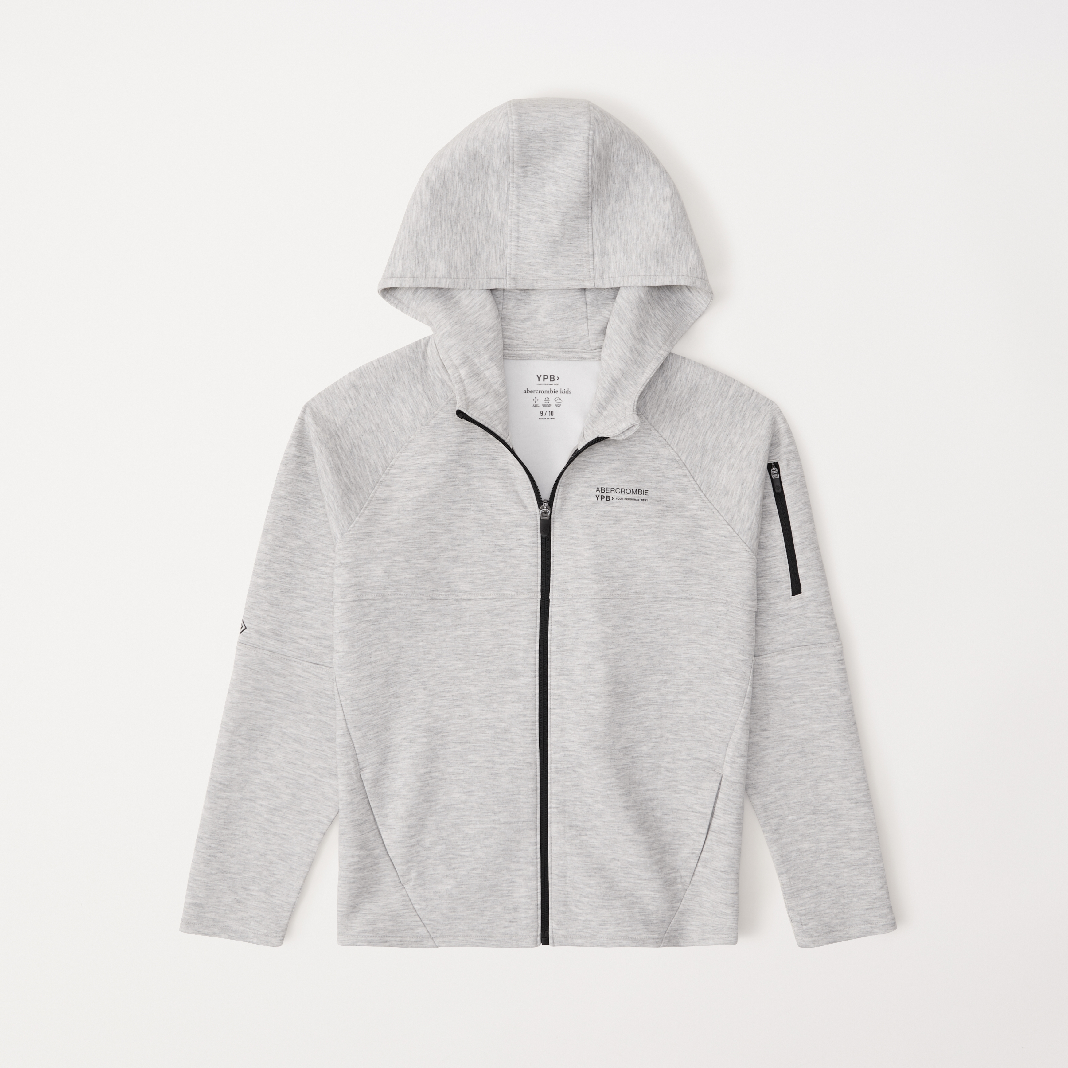 ypb neoknit active logo full-zip hoodie