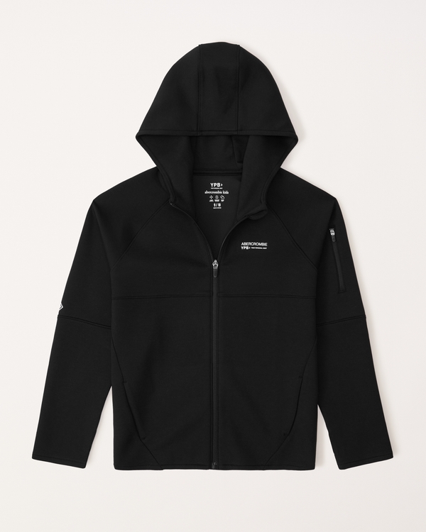 ypb neoknit active logo full-zip hoodie