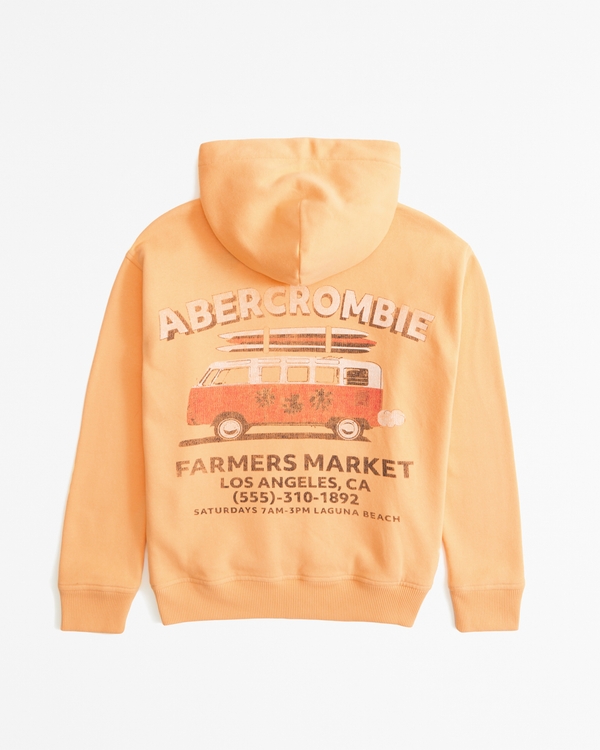 imagery logo popover hoodie, Orange