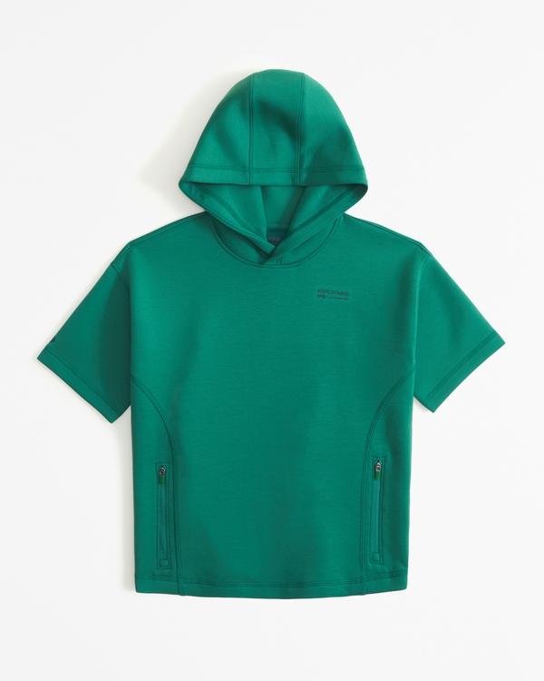 ypb neoknit short-sleeve popover hoodie, Green