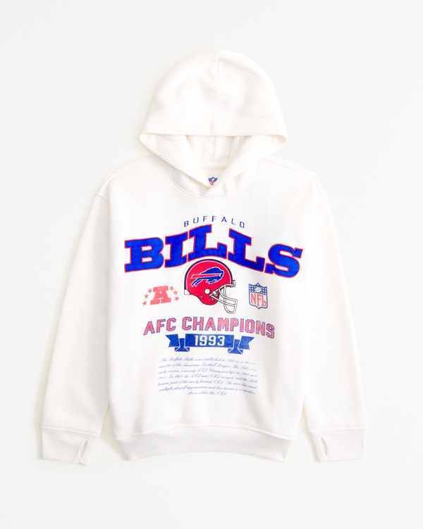buffalo bills graphic popover hoodie, Cream - Bills view 1