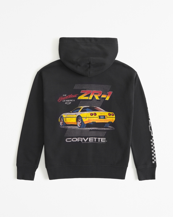 corvette graphic full-zip hoodie