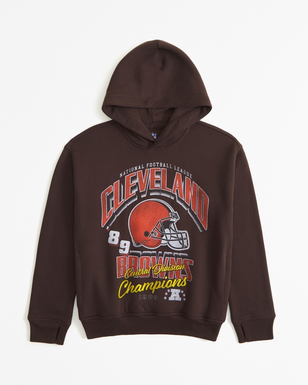 cleveland browns graphic popover hoodie, Brown - Browns view 1