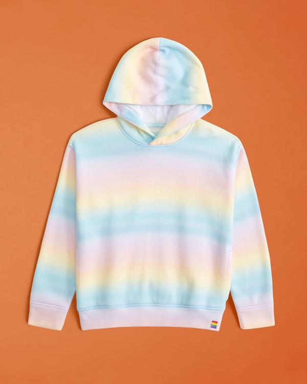 kids pride popover hoodie, Rainbow